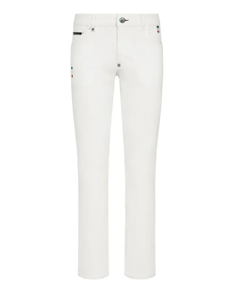 Philipp Plein Schmale Jeans - Weiß Weiß