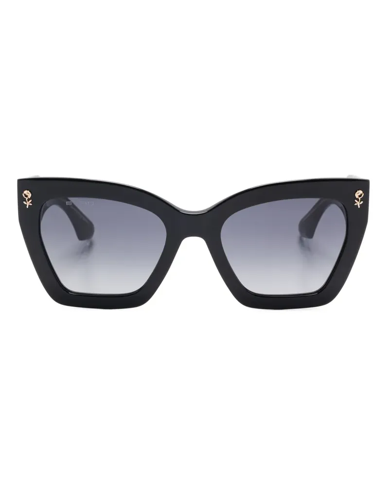 Etro Sonnenbrille mit Oversized-Gestell - Schwarz Schwarz
