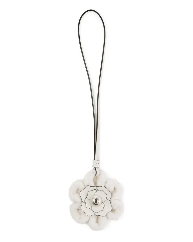 Jimmy Choo Gestrickter Blumenanhänger - Weiß Weiß