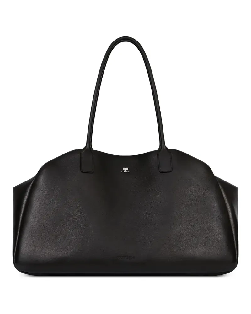 Courrèges Maxi Strip Tote Bag - Schwarz Schwarz
