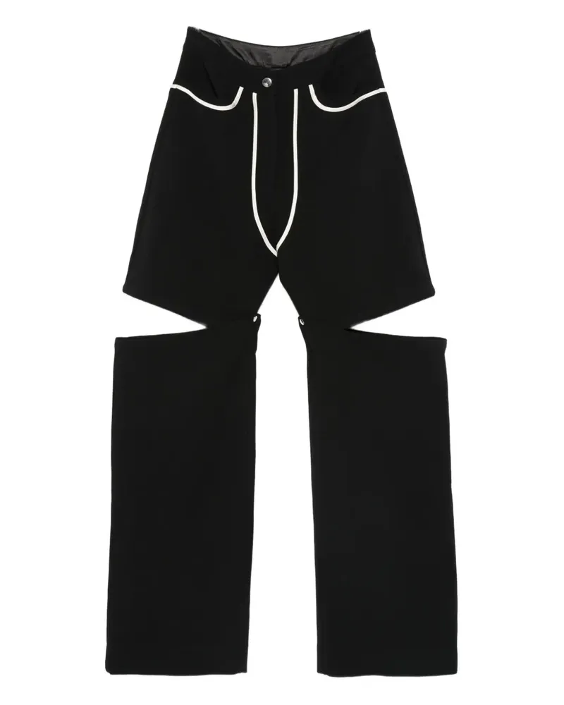 Paris Georgia Emelio cut-out trousers - Schwarz Schwarz