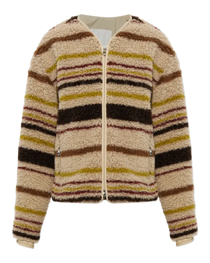 Moncler Gestreifte Jacke - Braun Braun