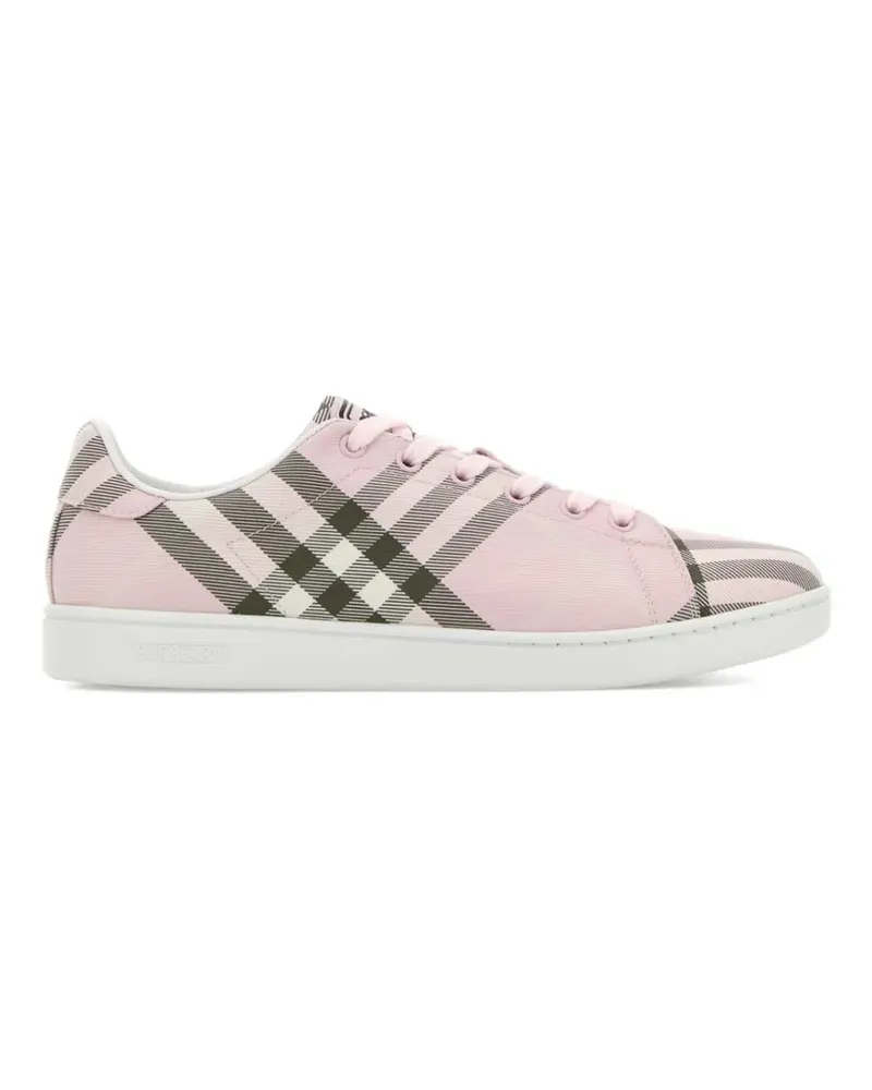 Burberry pattern lace-up sneakers - Rosa Rosa
