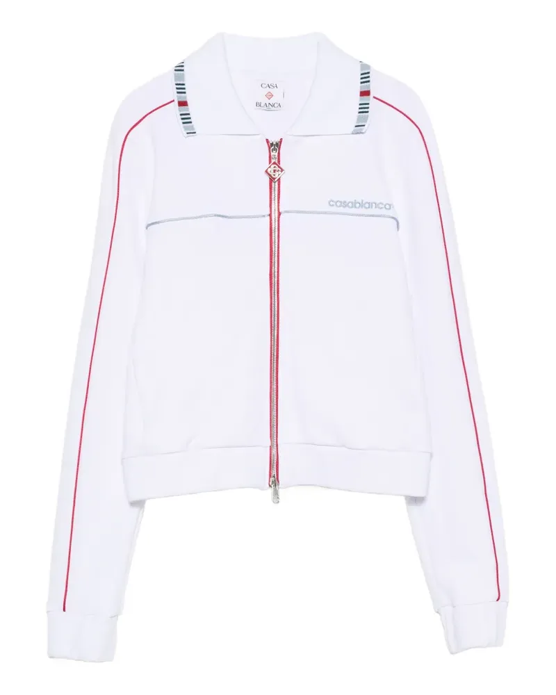 Casablanca Paris logo-embroidered piped track jacket - Weiß Weiß