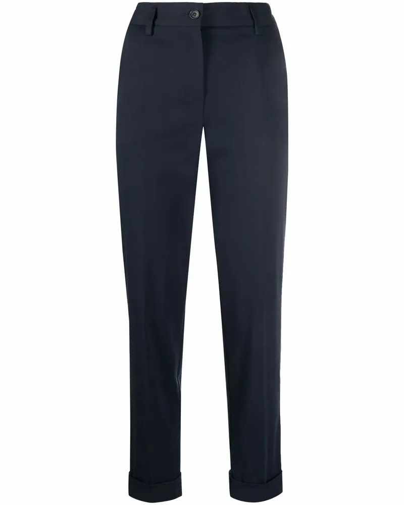 P.A.R.O.S.H. P.A.R.O H. Gerade Cropped-Hose - Blau Blau
