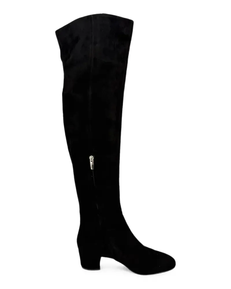 Gianvito Rossi Kniehohe Stiefel mit mandelförmiger Kappe - Schwarz Schwarz