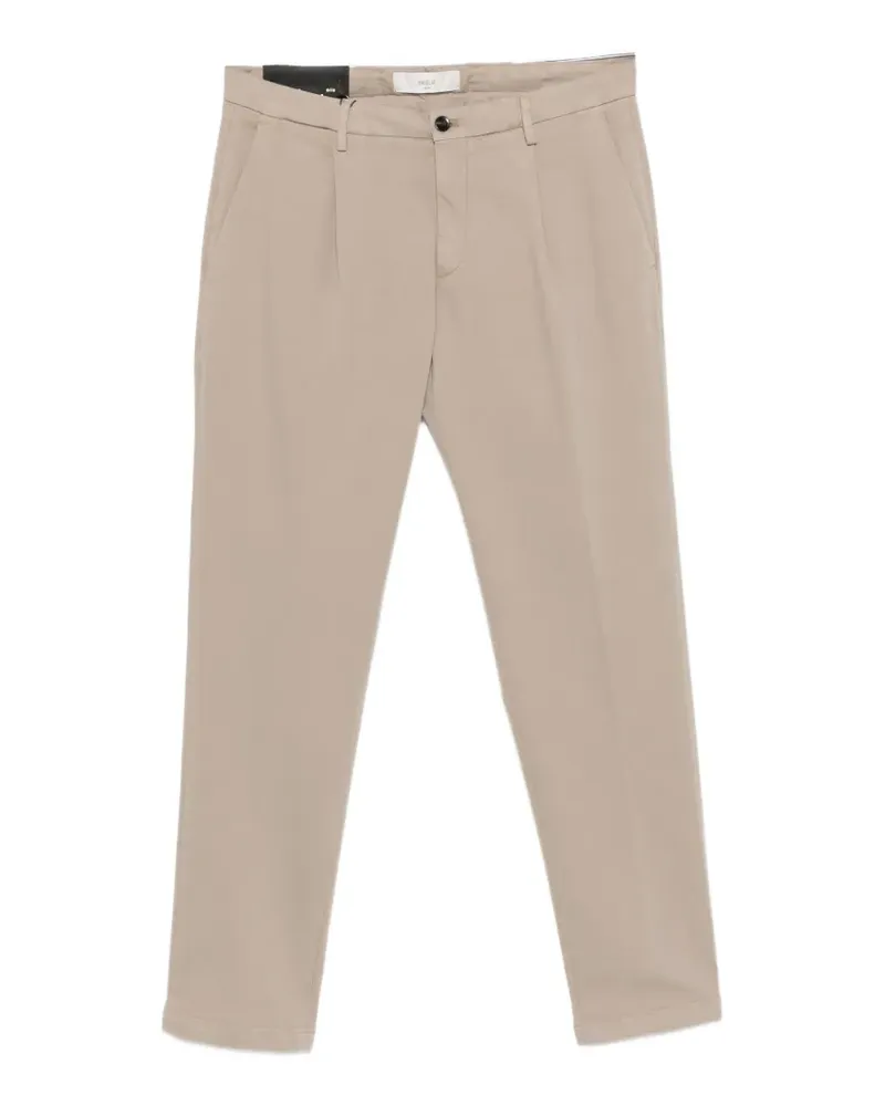 Briglia 1949 Tiberio pleated chino trousers - Nude Nude