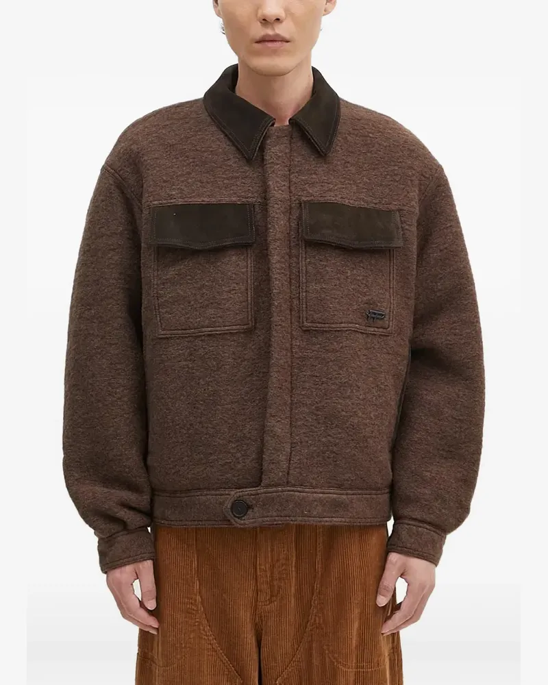 Filling Pieces flap-pocket collared jacket - Braun Braun