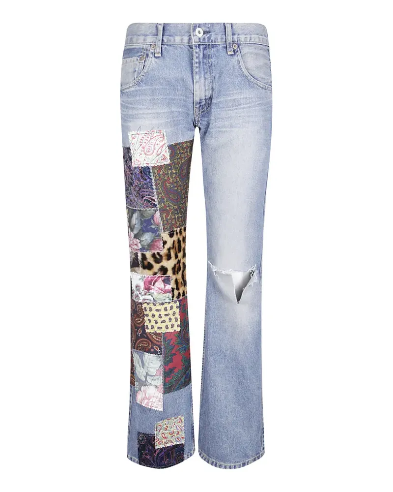 Junya Watanabe Jeans in Distressed-Optik - Blau Blau