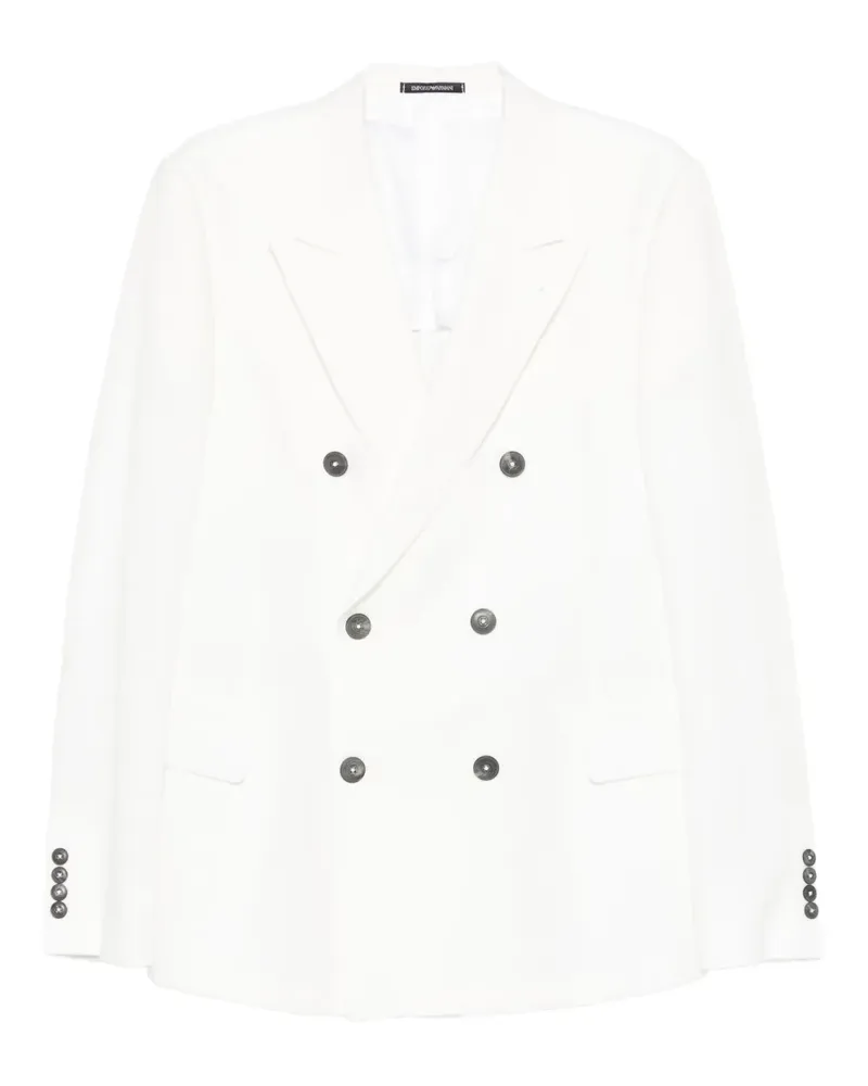 Emporio Armani Doppelreihiges Sakko - Weiß Weiß