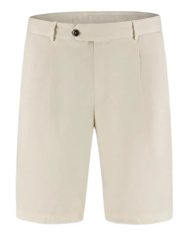 PT TORINO Bundfaltenshorts mit Gürtelschlaufe - Nude Nude