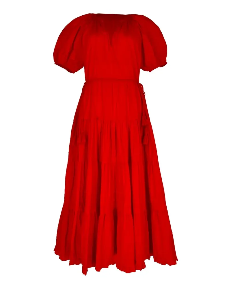 Ulla Johnson Kleid mit Puffärmeln - Rot Rot