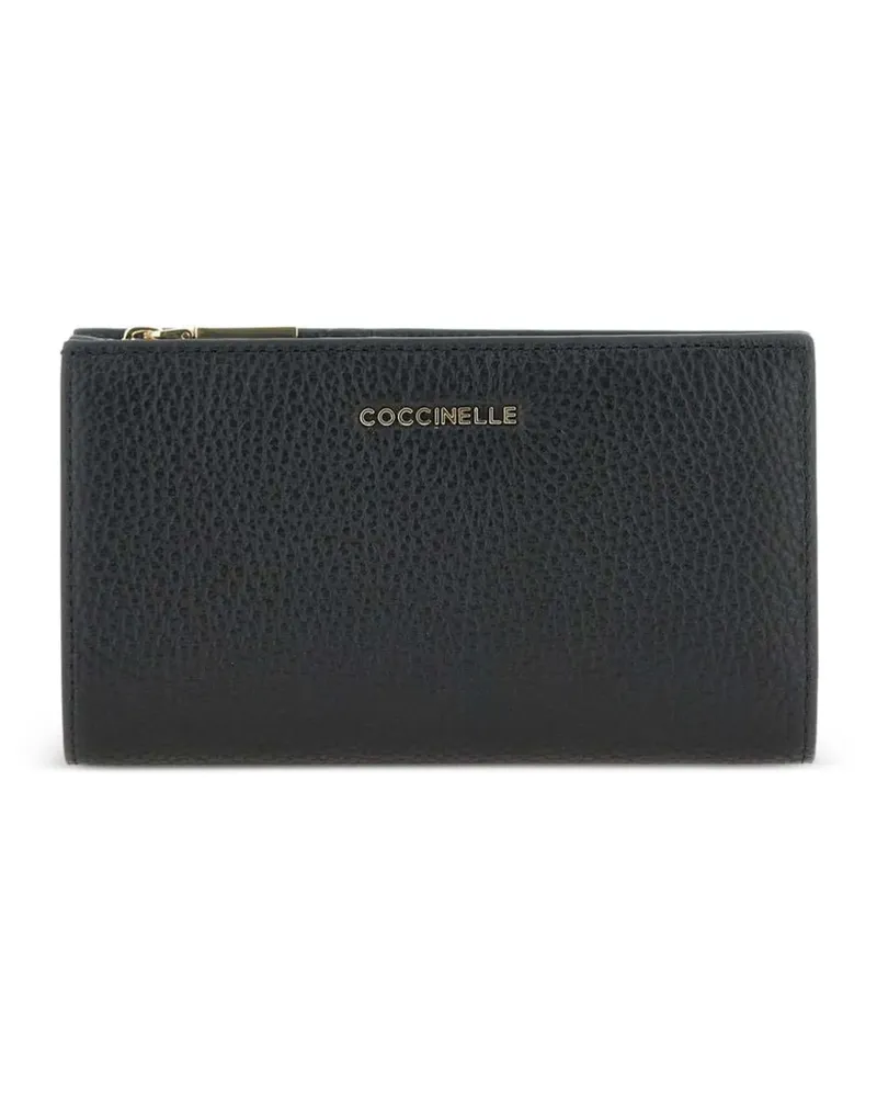 Coccinelle Metallic Soft leather wallet - Schwarz Schwarz