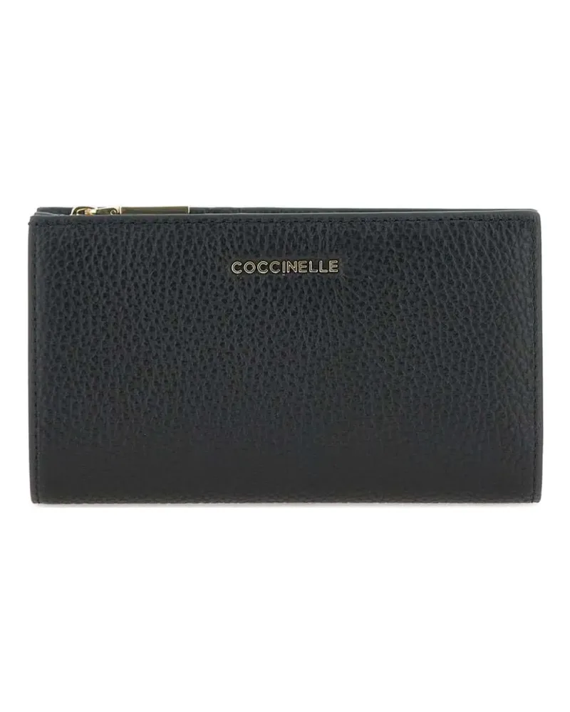 Coccinelle Metallic Soft leather wallet - Schwarz Schwarz