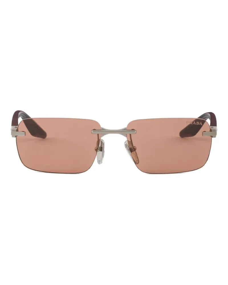Prada Sonnenbrille mit eckigem Gestell - Braun Braun
