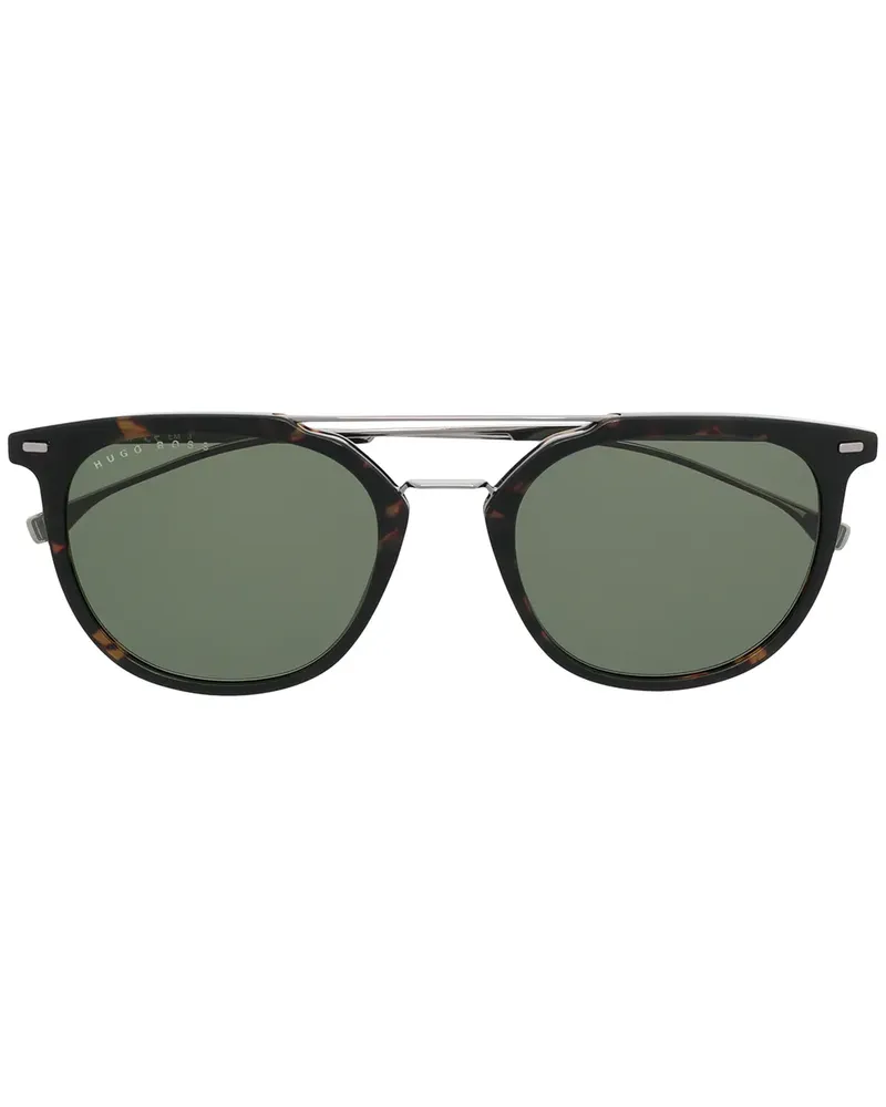 HUGO BOSS Sonnenbrille mit rundem Gestell - Braun Braun