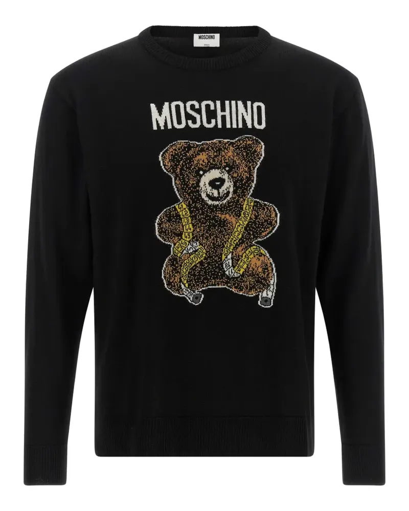 Moschino Teddy Bear inlay sweater - Schwarz Schwarz