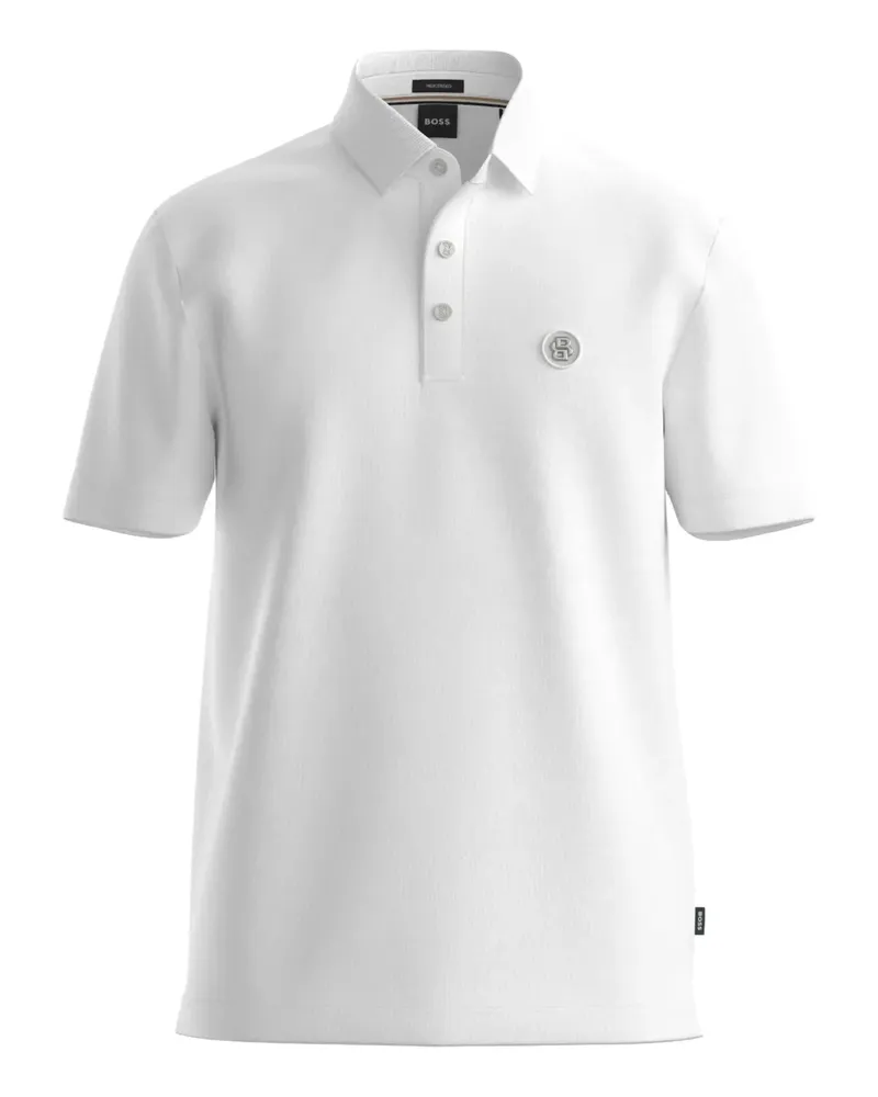 HUGO BOSS Poloshirt mit Knopfleiste - Weiß Weiß