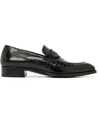 Tom Ford Loafer mit Kroko-Prägung Schwarz