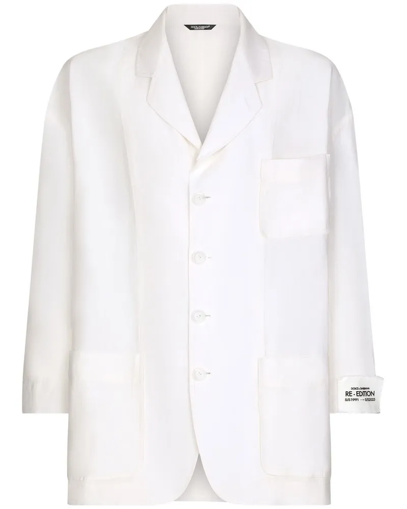 Dolce & Gabbana Einreihiges Sakko - Weiß Weiß
