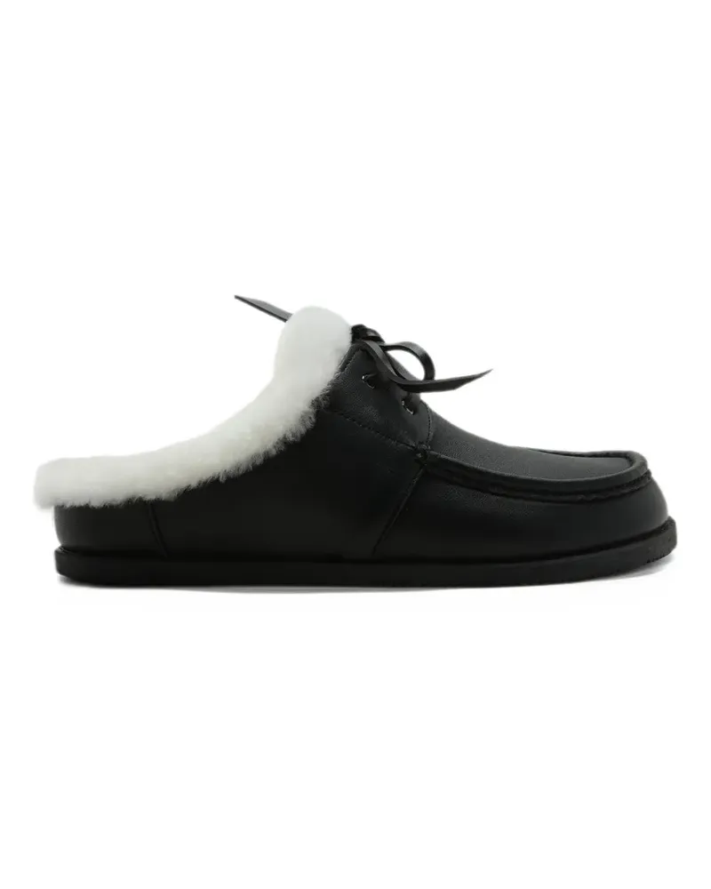 Good News Mules mit Shearling-Futter - Schwarz Schwarz