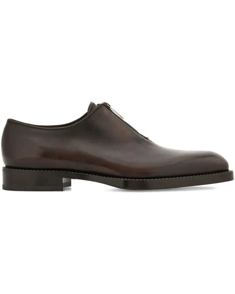 Ferragamo Derby-Schuhe mit Reißverschluss - Braun Braun