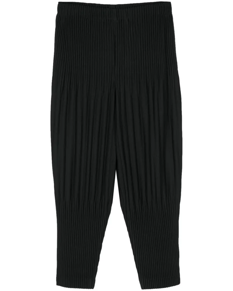 Issey Miyake Plissierte Hose Schwarz