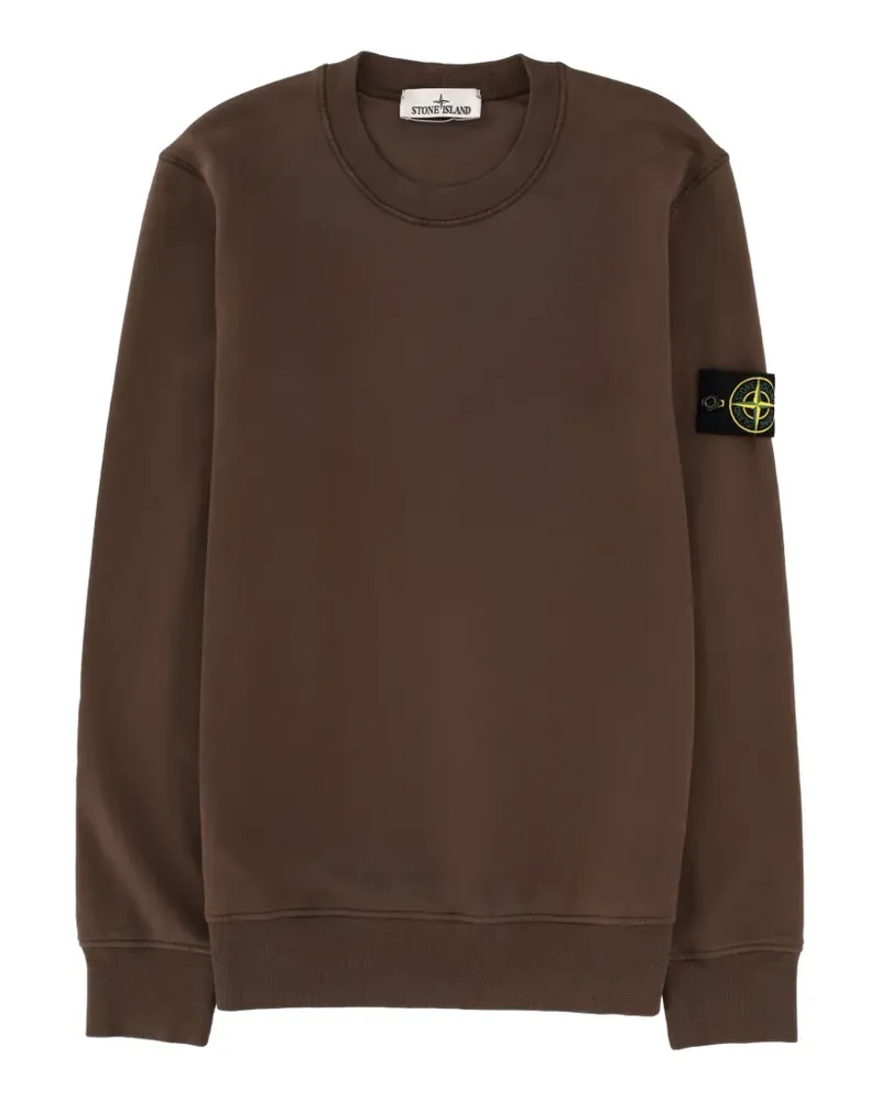 Stone Island Sweatshirt mit Logo-Patch - Braun Braun