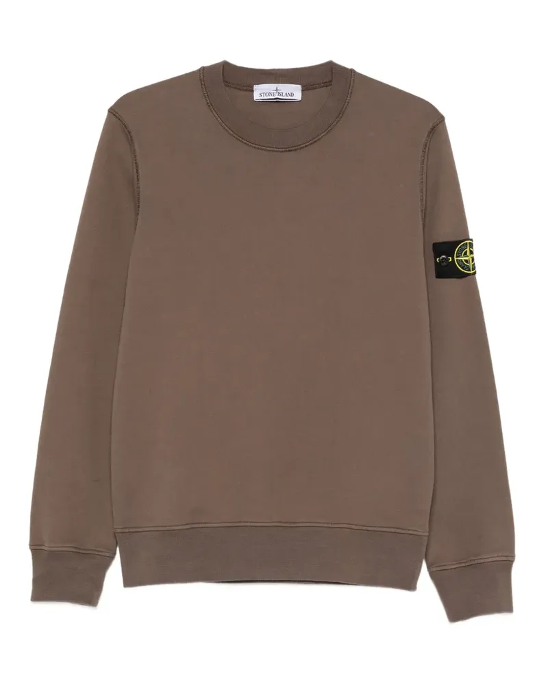 Stone Island Sweatshirt mit Logo-Patch - Braun Braun
