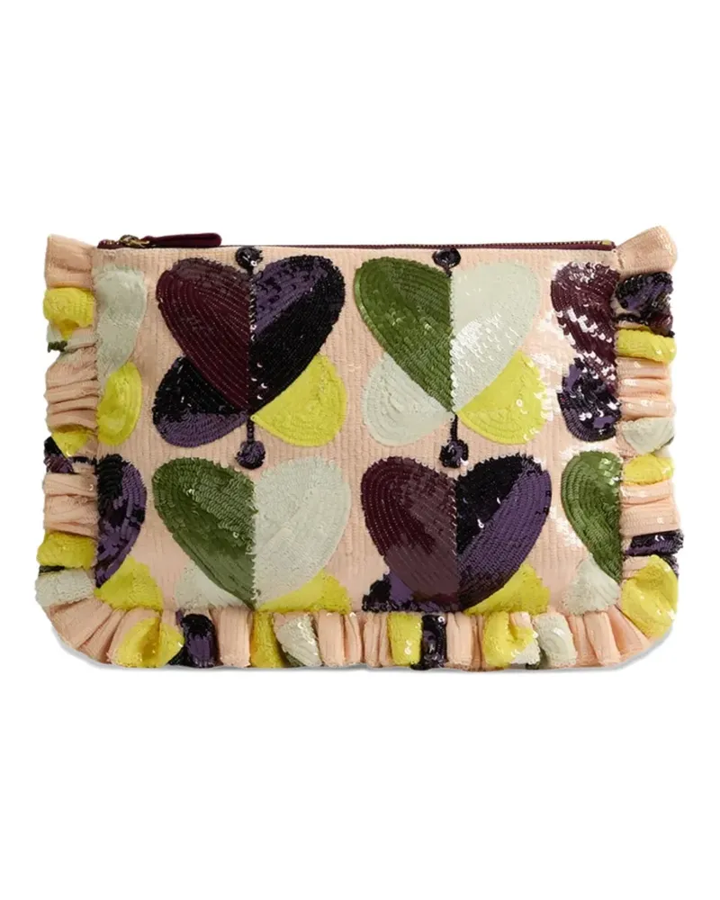 La DoubleJ Clutch mit Pailletten - Rosa Rosa