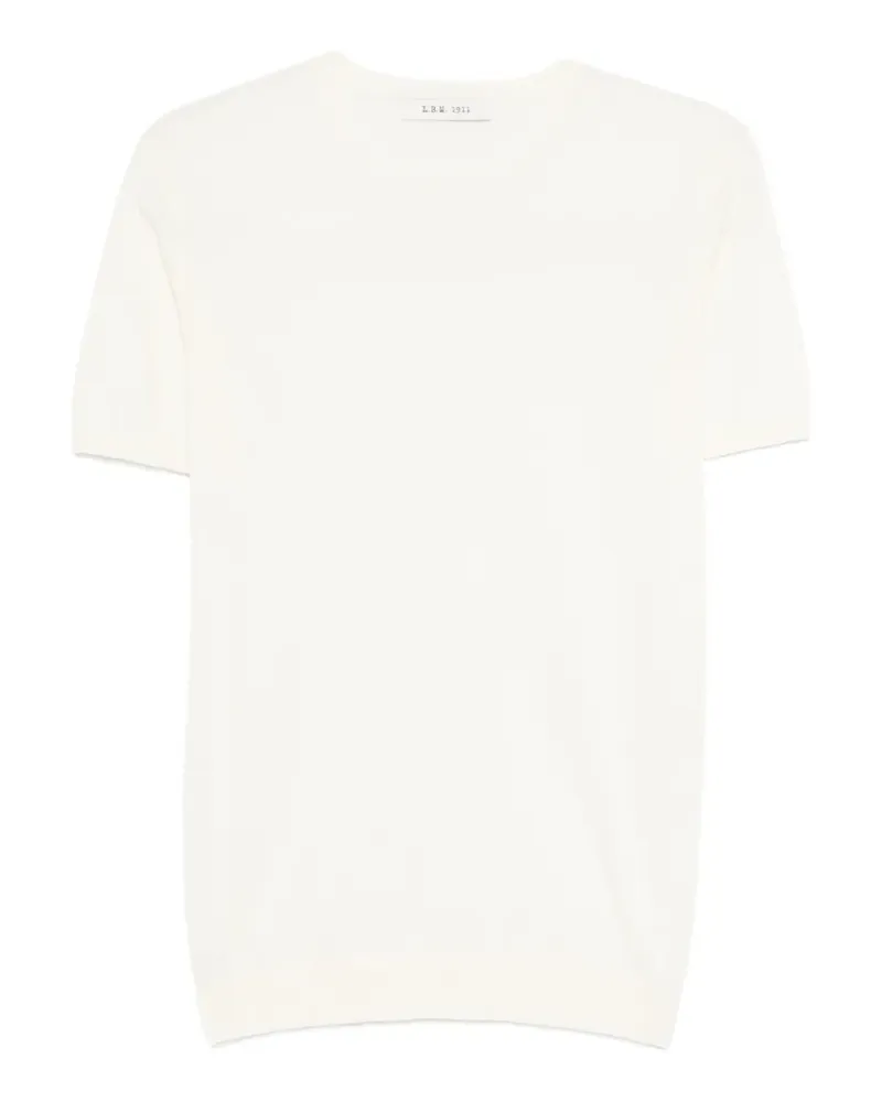 Luigi Bianchi Mantova short-sleeve knitted T-shirt - Nude Nude