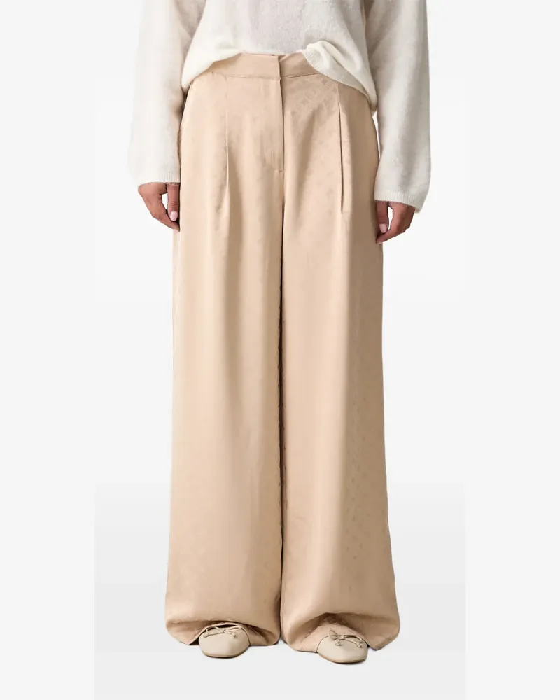 Scotch&Soda Eleni Palazzohose aus Jacquard - Nude Nude