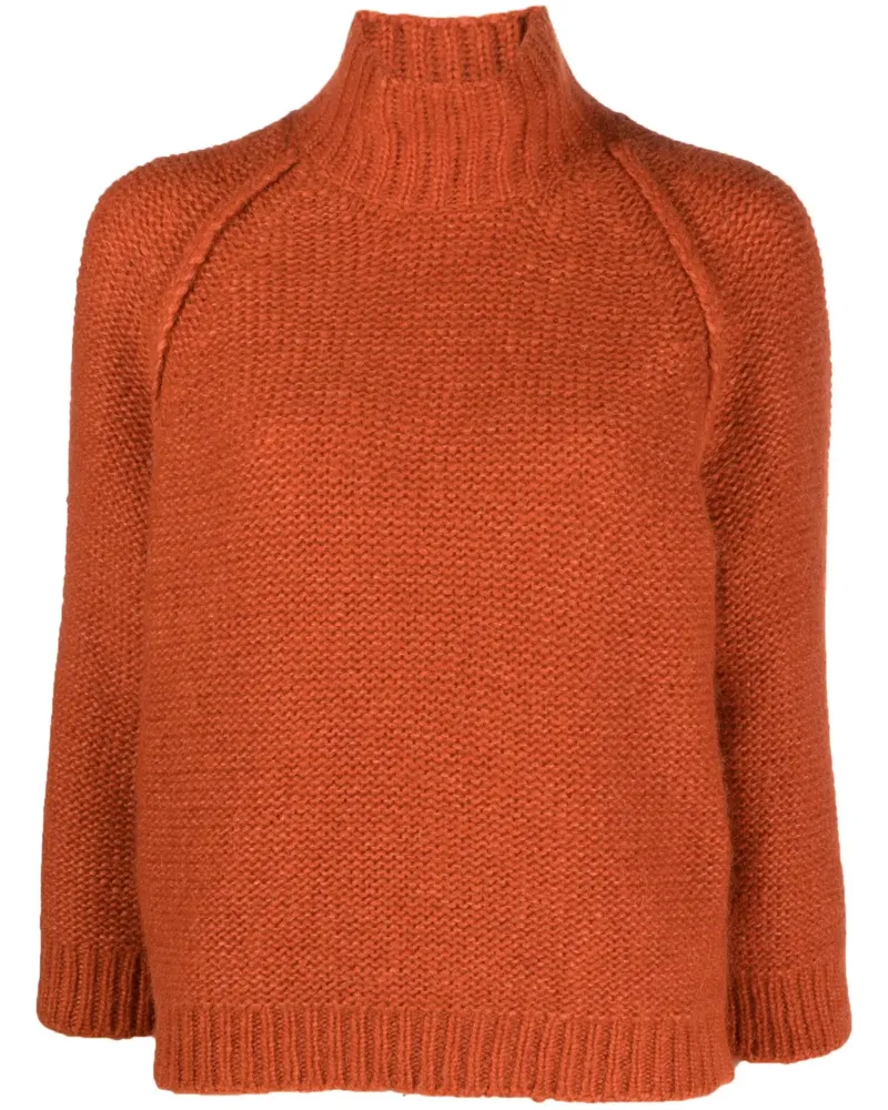 Antonelli Firenze Pullover mit Stehkragen - Orange Orange