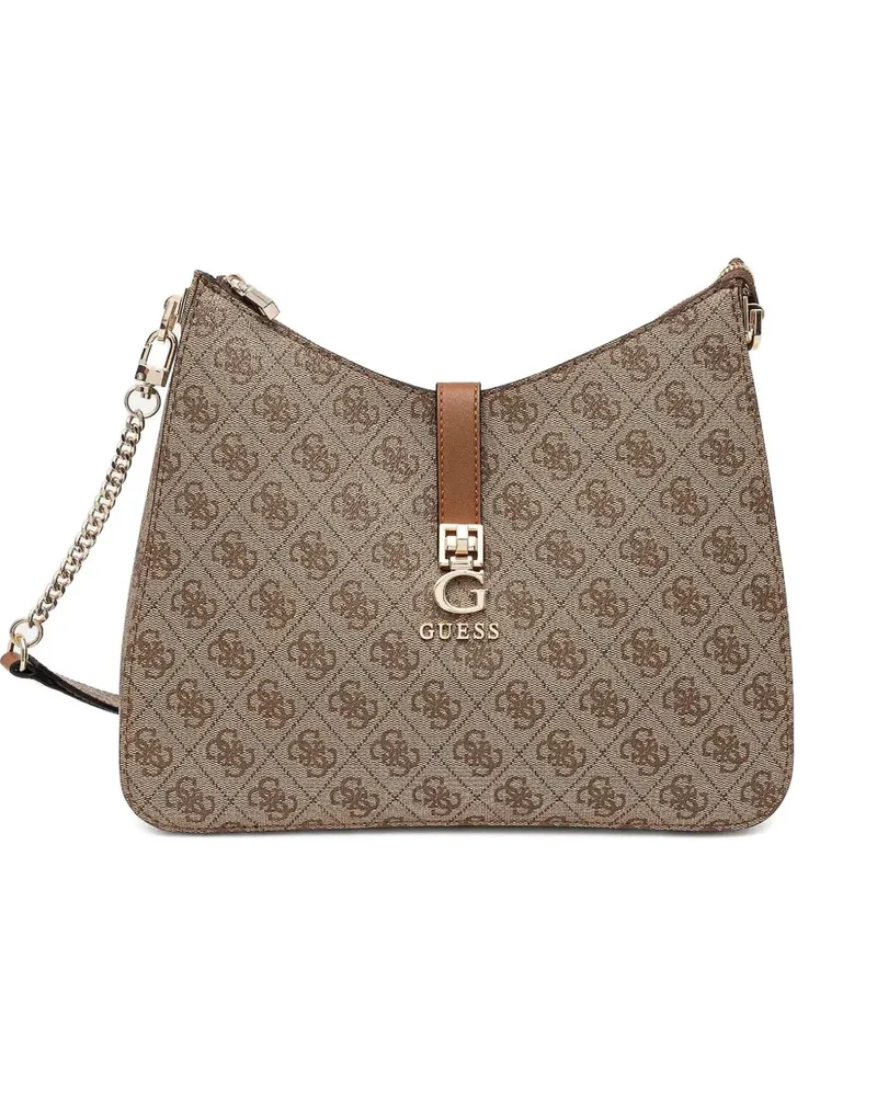 Guess Schultertasche mit Logo-Muster - Braun Braun