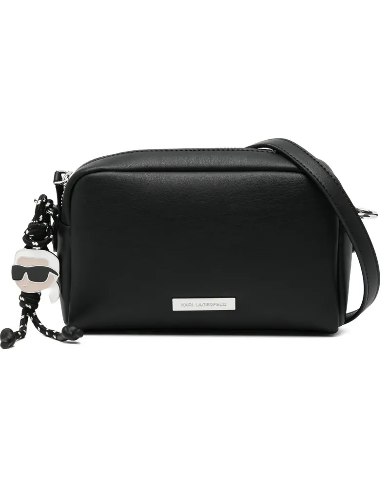 Karl Lagerfeld Schmale Ikon Smooth Kameratasche - Schwarz Schwarz