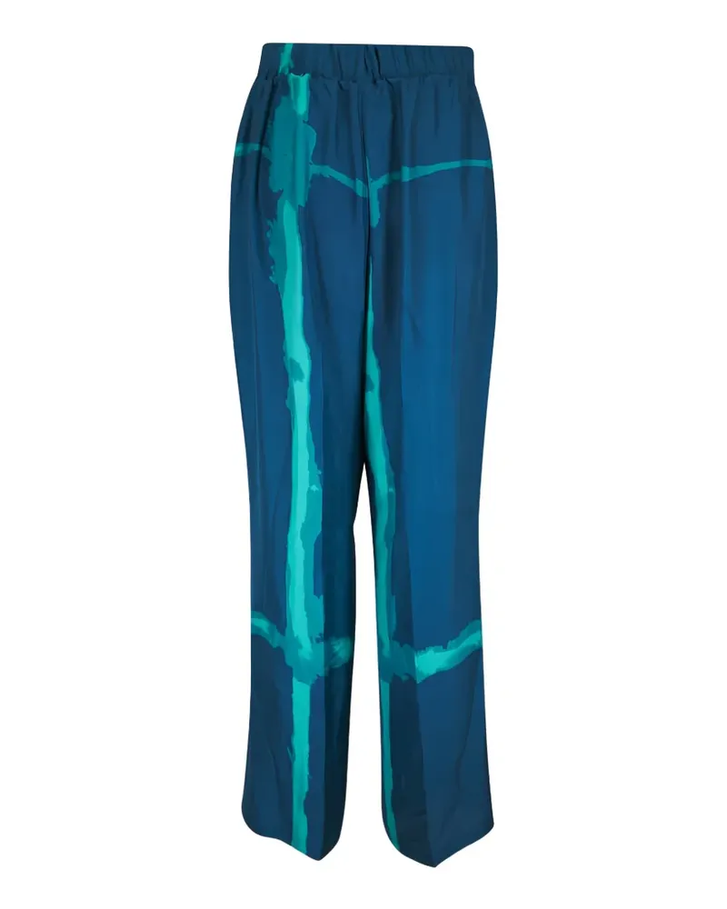 Kiton patterned trousers - Blau Blau