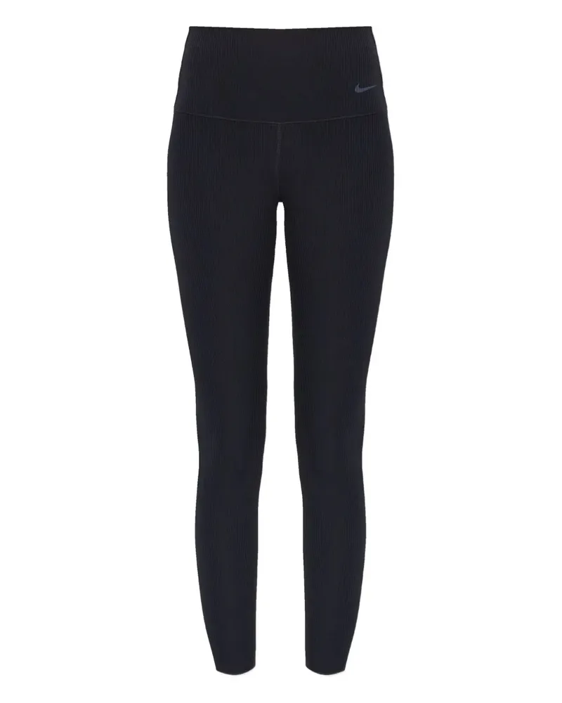 Nike Gerippte Sport-Leggings mit Logo - Schwarz Schwarz