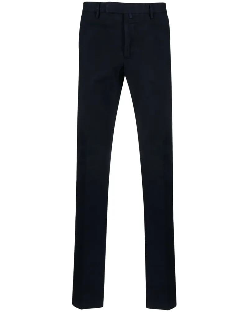Incotex Halbhohe Tapered-Chino - Blau Blau