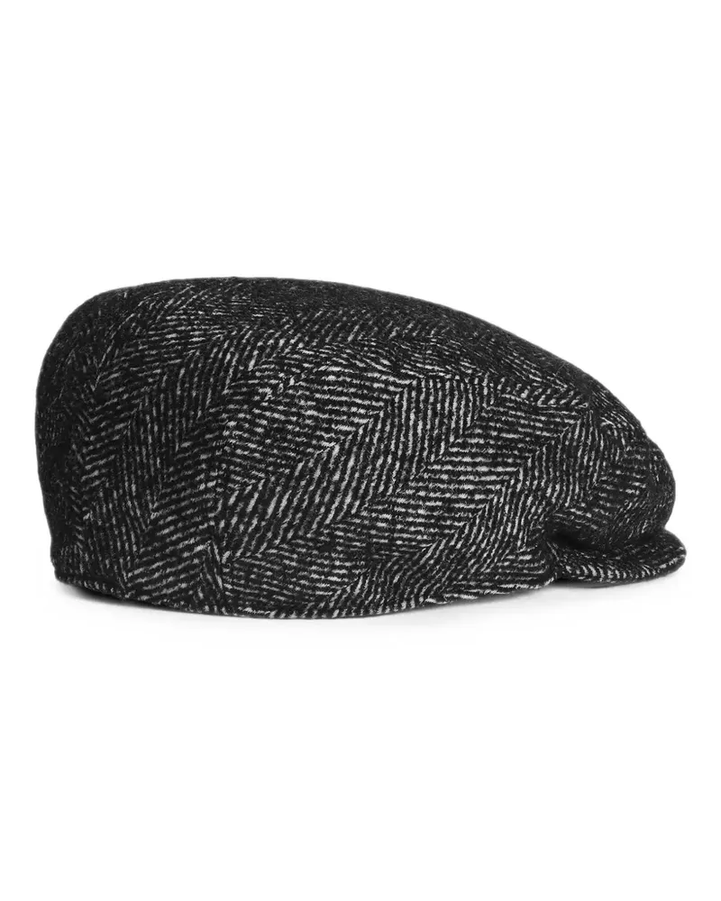 Dolce & Gabbana Schiebermütze mit Zickzackmuster - Schwarz Schwarz