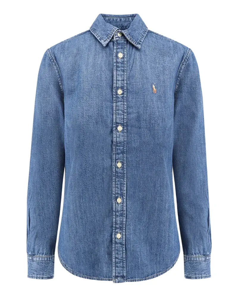 Ralph Lauren logo-embroidered denim shirt - Blau Blau