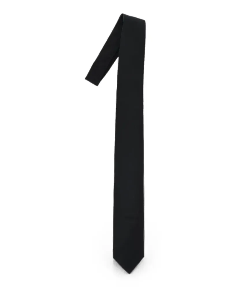 Corneliani Spitz zulaufende Krawatte - Schwarz Schwarz