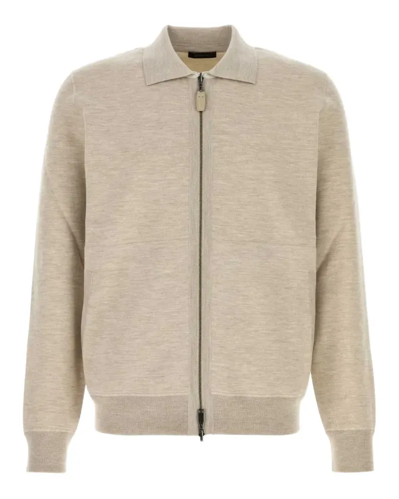 Brioni zip-up cardigan - Nude Nude