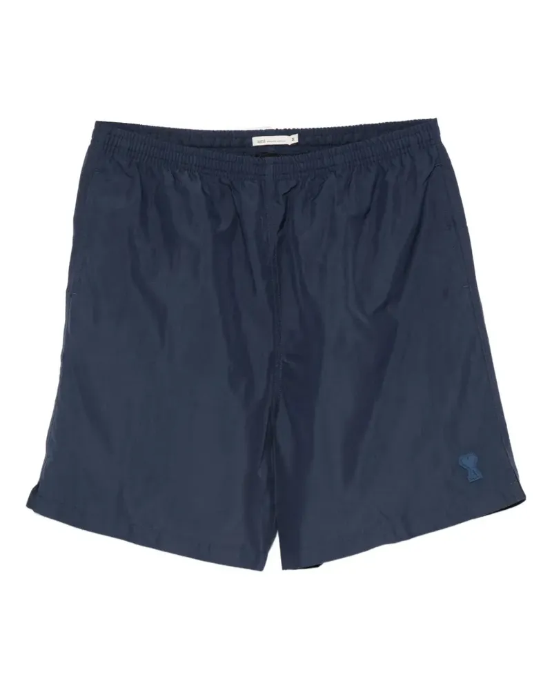AMI Paris Badeshorts mit Logo-Patch - Blau Blau