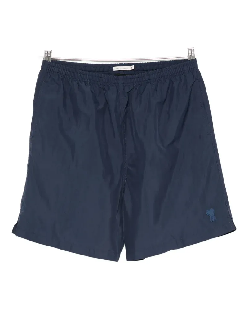AMI Paris Badeshorts mit Logo-Patch - Blau Blau