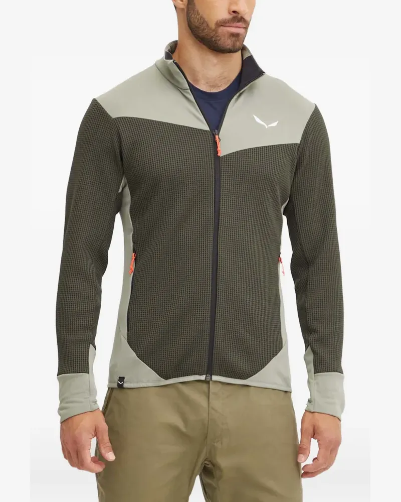 Salewa zip-fastening textured jacket - Grün Grün