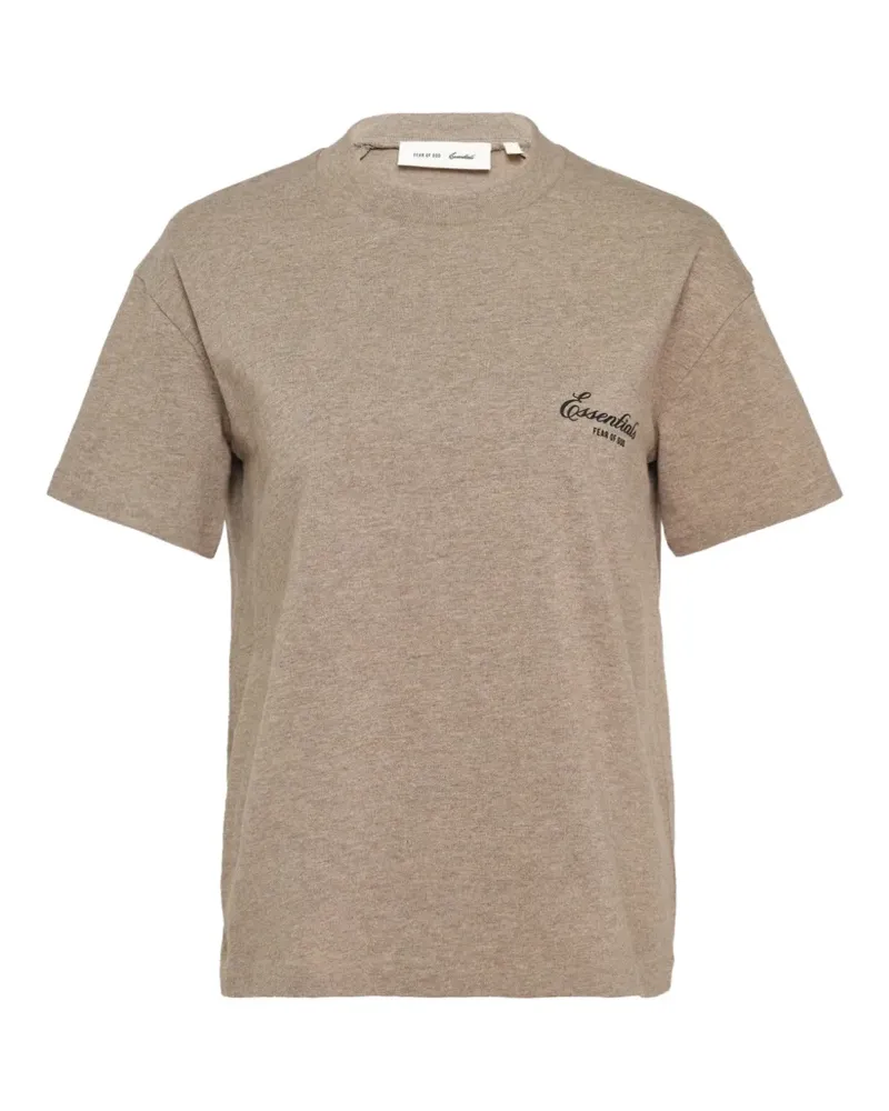 Fear of God Essentials logo-print t-shirt - Nude Nude