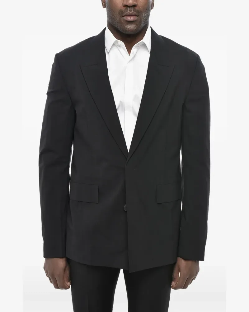 Givenchy single-breasted flap-pocket blazer - Schwarz Schwarz