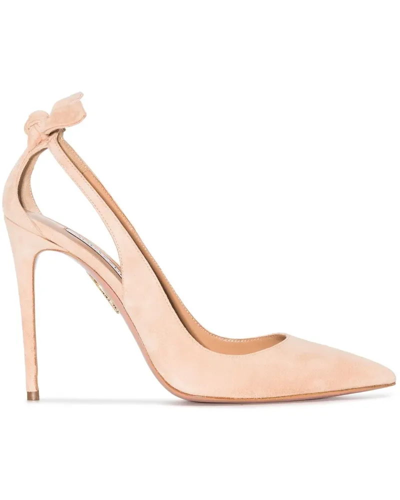 Aquazzura Pumps mit Schleife 105mm - Nude Nude