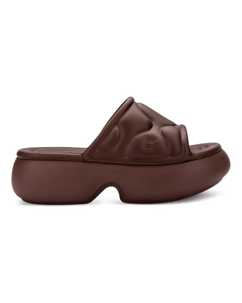 Melissa Free Puff Plateau-Pantoletten - Braun Braun