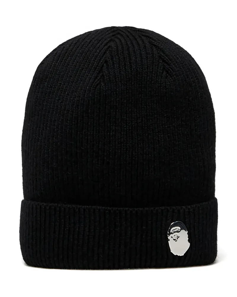 BAPE Gestrickte One Point Baseballkappe - Schwarz Schwarz